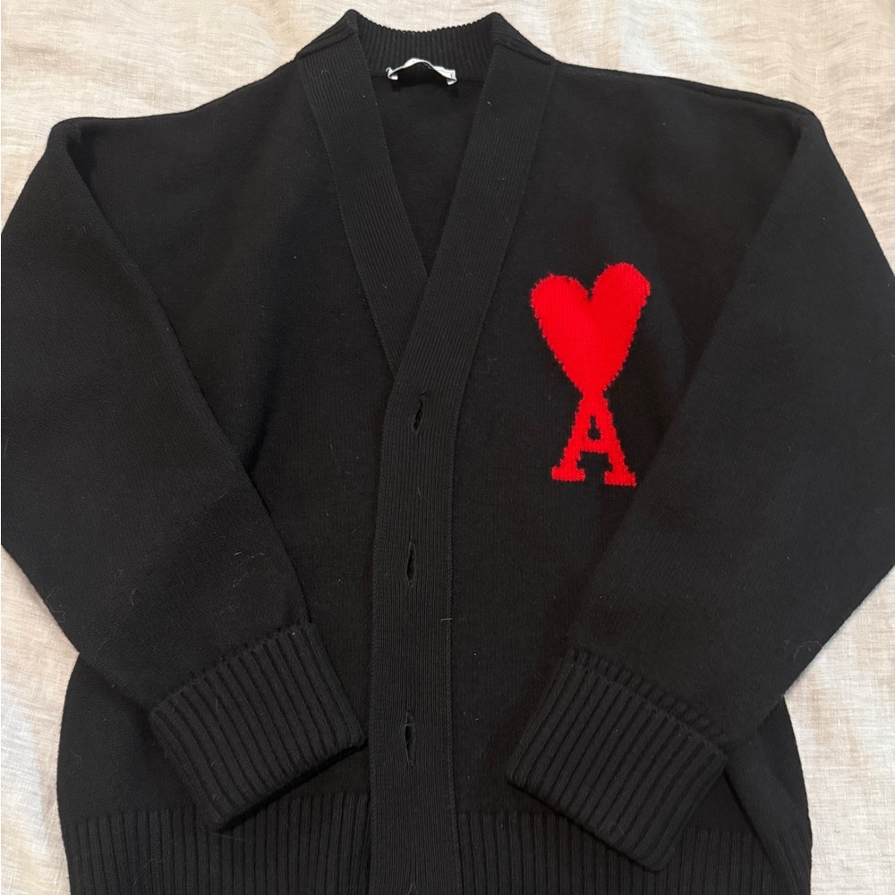 AMI Paris Wool Cardigan - Ami De Coeur
